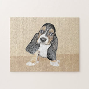Puppy-Malerei im Basset-Hund - Original Hundeschic