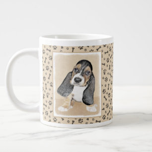 Puppy-Malerei im Basset-Hund - Original Hundeschic Jumbo-Tasse
