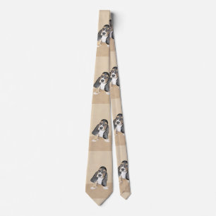 Puppy-Malerei im Basset-Hund - Original Hundeschic Krawatte