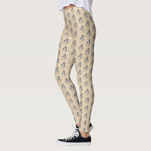 Puppy-Malerei im Basset-Hund - Original Hundeschic Leggings (Links)