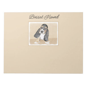 Puppy-Malerei im Basset-Hund - Original Hundeschic Notizblock