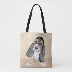 Puppy-Malerei im Basset-Hund - Original Hundeschic Tasche