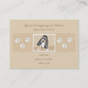 Puppy-Malerei im Basset-Hund - Original Hundeschic Visitenkarte