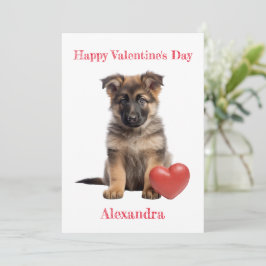 Puppy mit Heart Valentine Feiertagskarte