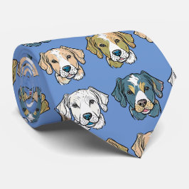 Puppy Pattern Neck Tie Krawatte