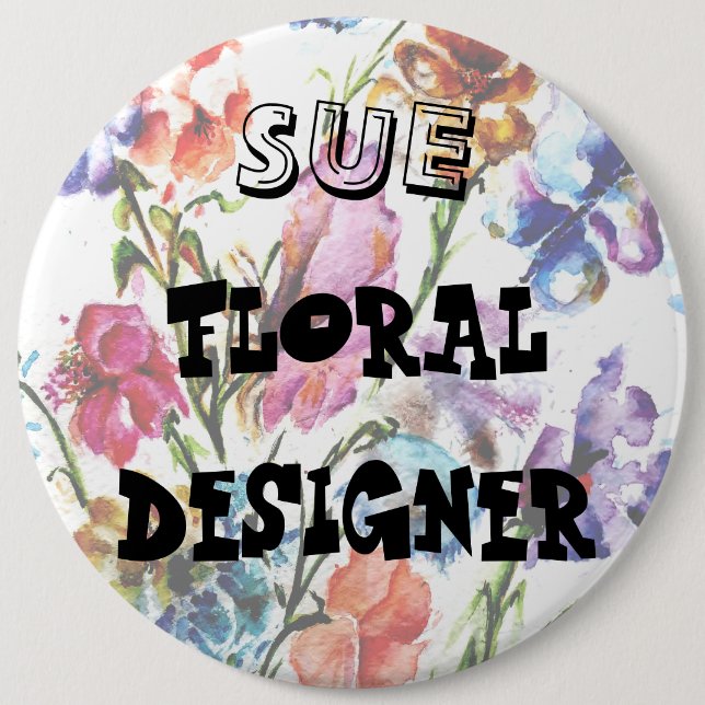 PUPPY PAW DRUCKEN | FLORAL ID BUTTOM BUTTON (Vorderseite)
