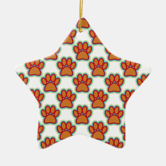 Puppy Paws Keramik Ornament (Vorne)