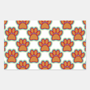 Puppy Paws Rechteckiger Aufkleber