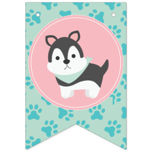 Puppy Pawty Anniversaire bannière de la fête de l'