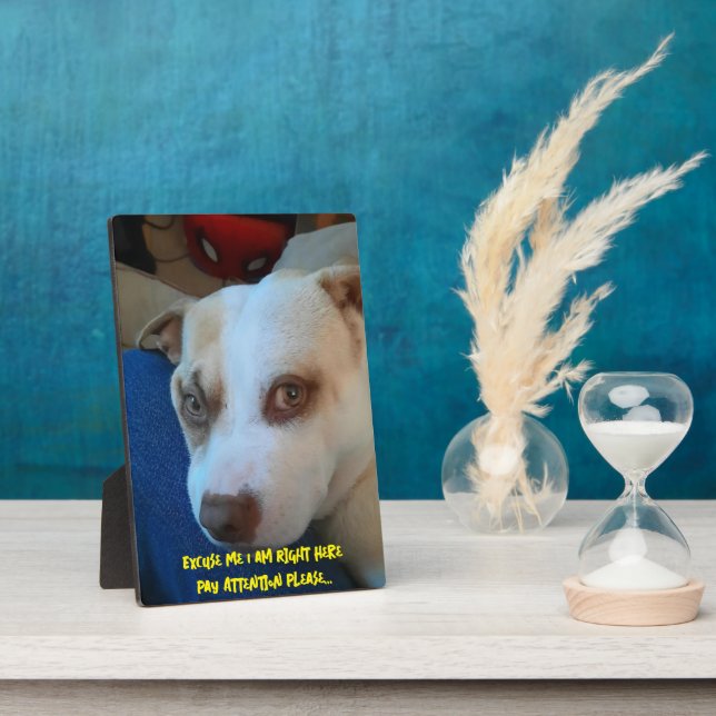 Puppy Pedestal Sign Fotoplatte (Seite)