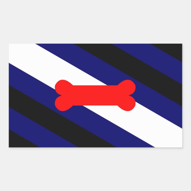 Puppy Play Fide Drapeau Rectangle Stickers Glossan (Devant)