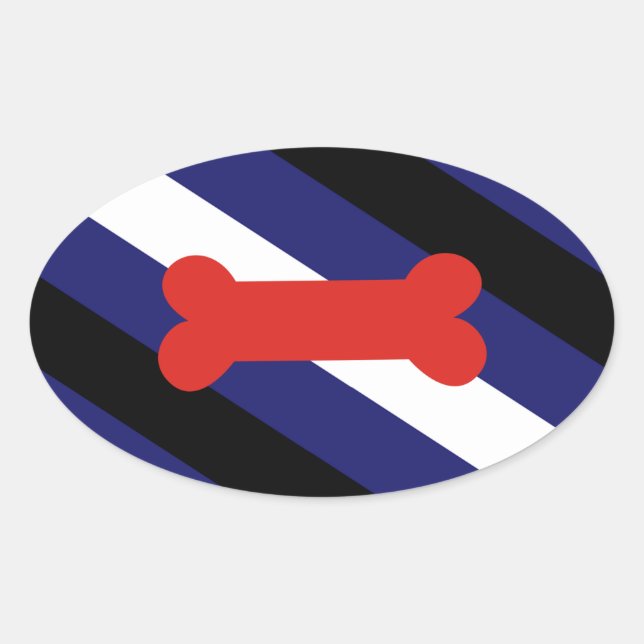 PUPPY PLAY PRIDE DIAGONAL OVALER AUFKLEBER (Vorderseite)