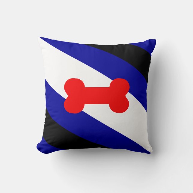 Puppy Play Pride Flag Kissen (Vorderseite)