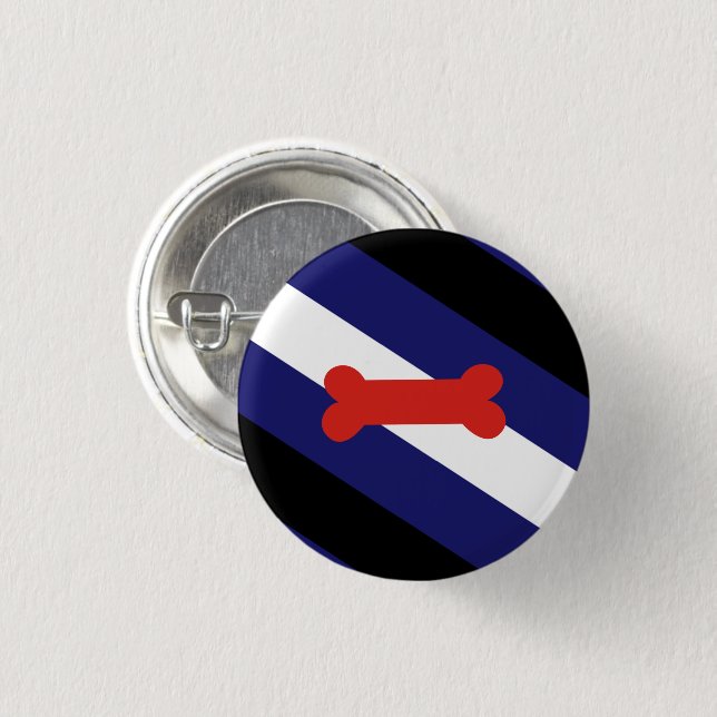 Puppy Play Pride-Flagge Button (Vorne & Hinten)