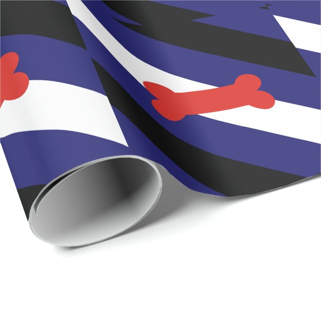 Puppy Play Pride-Flagge Geschenkpapier (Rolleneckpunkt)