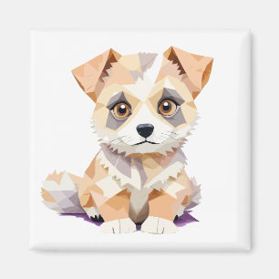 Puppy Playful Adorable Fun farbenfrohe glückliche Magnet