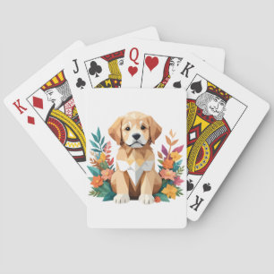 Puppy Playful Adorable Fun farbenfrohe glückliche Spielkarten