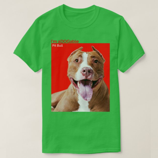 Puppy print Collection Im DOGable American Pit Bu T-Shirt (Design vorne)