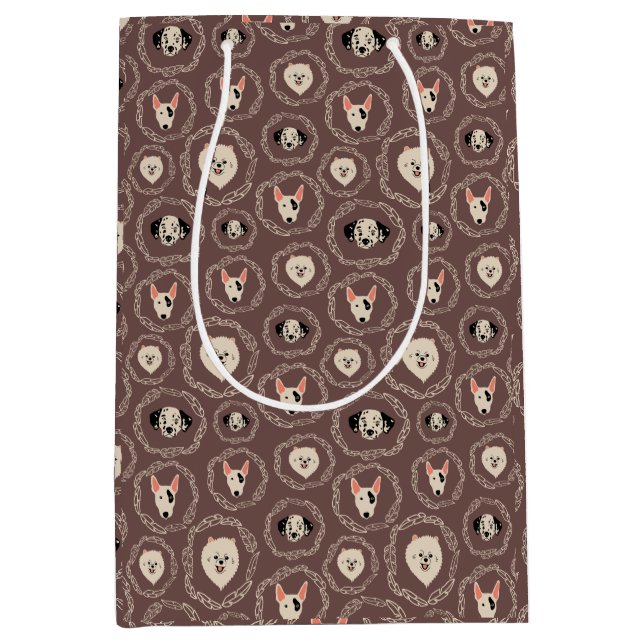 Puppy Print Geschenktasche Mittlere Geschenktüte (Vorderseite)