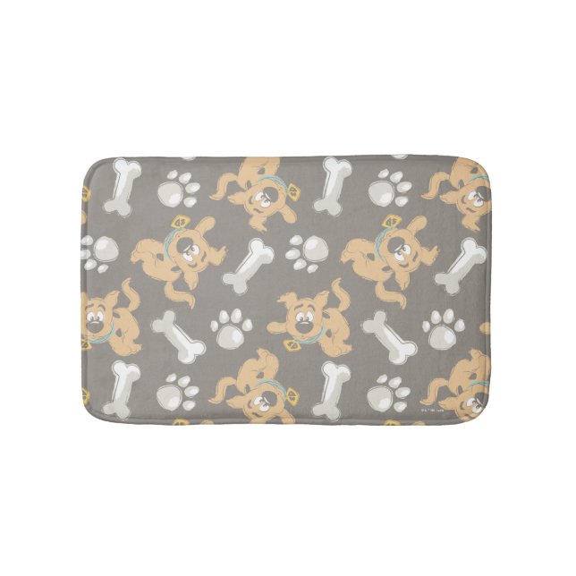 Puppy Scooby Doo Bone & Paw Print Pattern Badematte (Vorderseite)