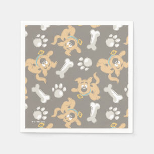 Puppy Scooby Doo Bone & Paw Print Pattern Serviette