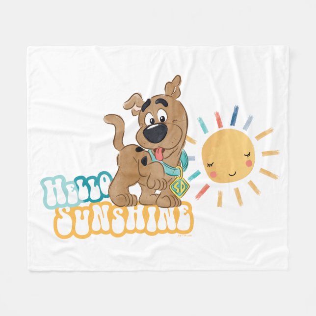 Puppy Scooby-Doo "Hello Sunshine" Fleecedecke (Vorderseite (Horizontal))