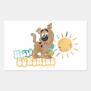 Puppy Scooby-Doo "Hello Sunshine" Rechteckiger Aufkleber