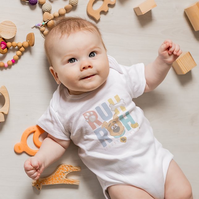 Puppy Scooby-Doo "Ruh Roh" Baby Strampler (Baby wearing bodysuit)