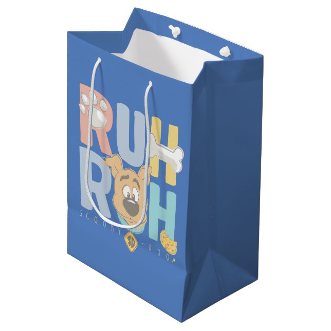 Puppy Scooby-Doo "Ruh Roh" Mittlere Geschenktüte (Vorderseite Schrägansicht)