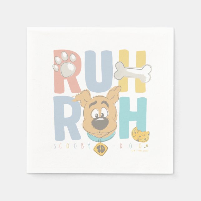 Puppy Scooby-Doo "Ruh Roh" Serviette (Vorderseite)