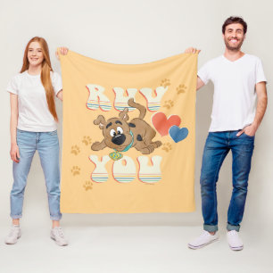 Puppy Scooby-Doo "Ruv You" Fleecedecke