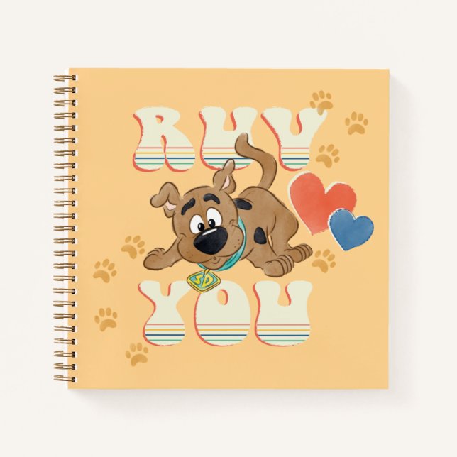 Puppy Scooby-Doo "Ruv You" Notizbuch (Vorderseite)