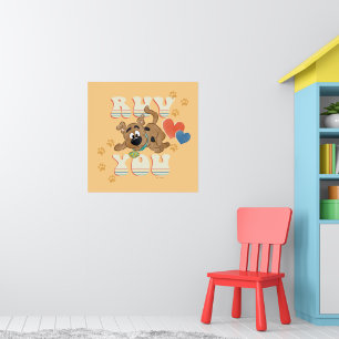 Puppy Scooby-Doo "Ruv You" Poster