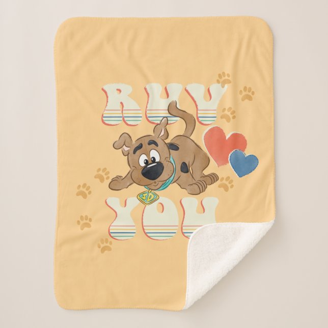 Puppy Scooby-Doo "Ruv You" Sherpadecke (Vorderseite)