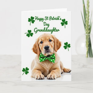 Puppy St. Patricks Day Enkelin-Karte Karte