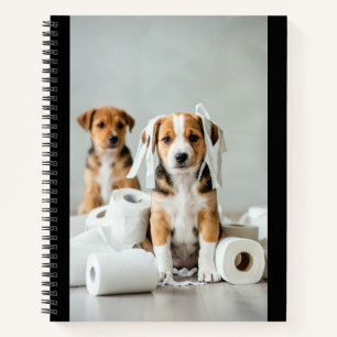 Puppy Toilet Paper Mishap Notizbuch