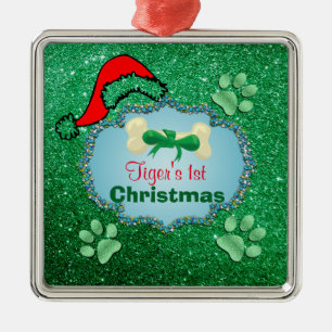 Puppys 1. Weihnachtsgrüne Ornament Aus Metall