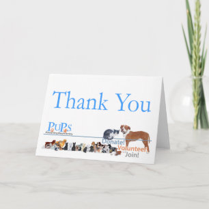PUPS-Dankeschön-Karte Dankeskarte