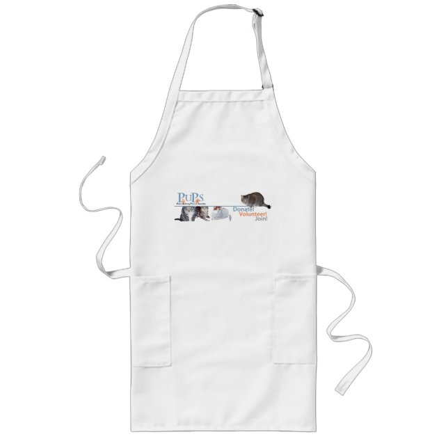 PUPs Logo Merchandise with Cats Lange Schürze (Vorne)