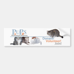 PUPs Logo-Waren mit Katzen Autoaufkleber