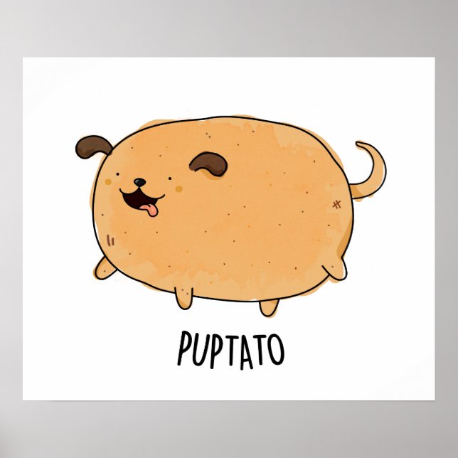 Puptato Funny Puppy Potato Puff Poster (Vorne)