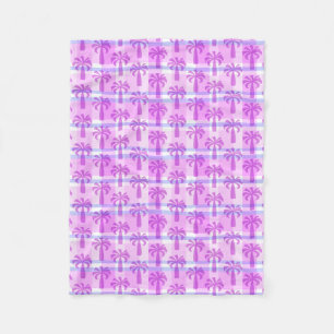 Pupule Hawaiian Vintag Palm Tree Kariert Fleecedecke