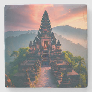 Pura Senja Bali - „Balinesischer Tempel bei Sonnen Steinuntersetzer
