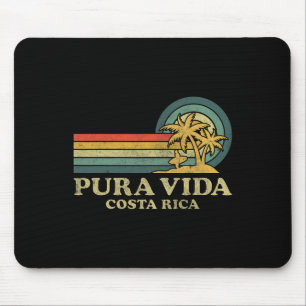 Pura Vida Beach Costa Rica Familienurlaub Vintag Mousepad