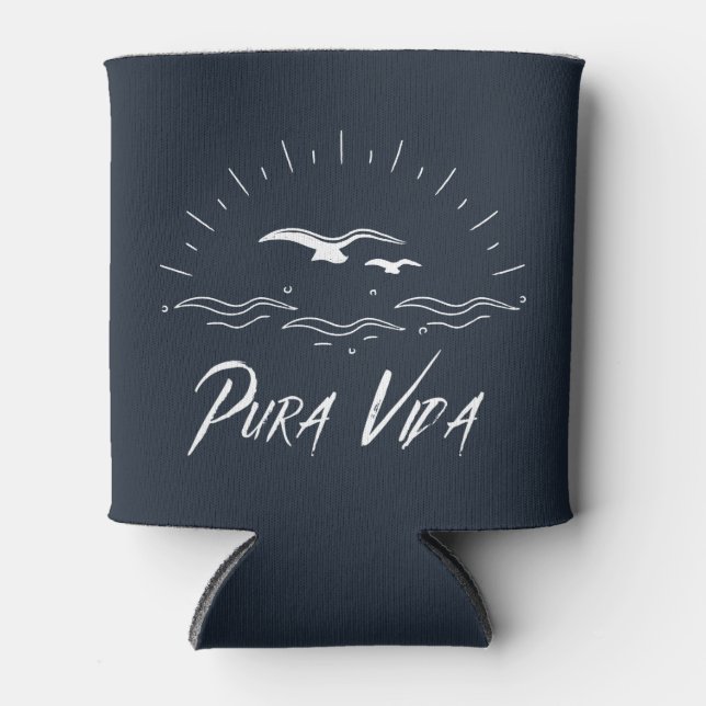 Pura Vida Beach Surfer's Costa Rica Dosenkühler (Vorderseite)