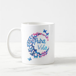 Pura Vida Blue Butterfly Coffee Mug