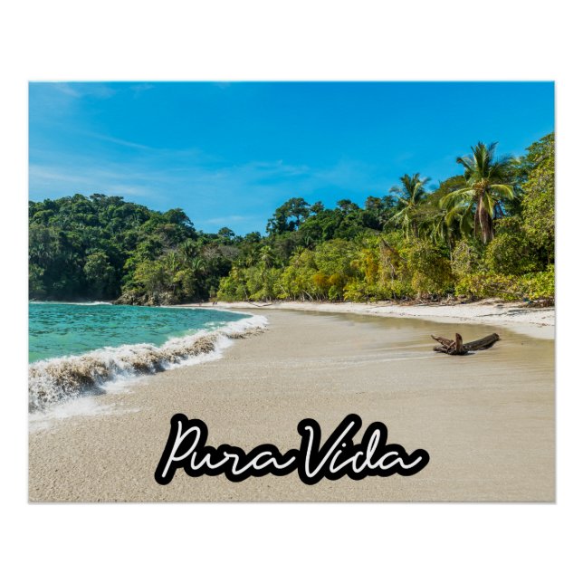 Pura Vida Costa Rica Beach Fotografie Art Poster (Vorderseite)