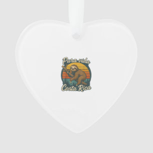 Pura Vida Costa Rica Faultier Sonnenuntergang T-Sh Ornament