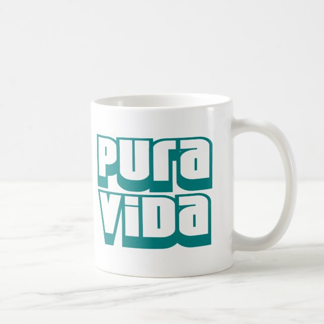 Pura Vida, Costa Rica Kaffeetasse (Rechts)