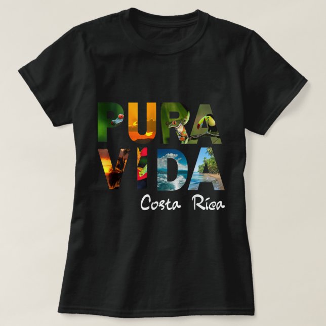 Pura Vida Costa Rica Männer Frauen Kinder Freund G T-Shirt (Design vorne)